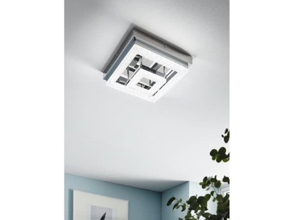 EGLO Fradelo, LED, Ei vaihdettavissa oleva hehkulamppu, 3000 K, 1250 lm, IP20, Kromi, Läpinäkyvä