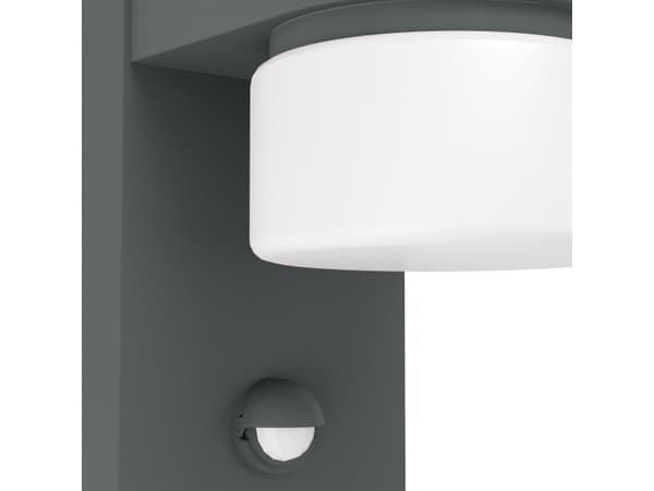 EGLO ATOLLARI, Vegglys, Antrasitt, Plast, IP44, I, Hvit