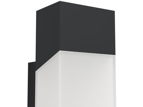EGLO GORZANO, Väggbelysning för utomhusbruk, Antracit, Plast, IP44, II, Satin