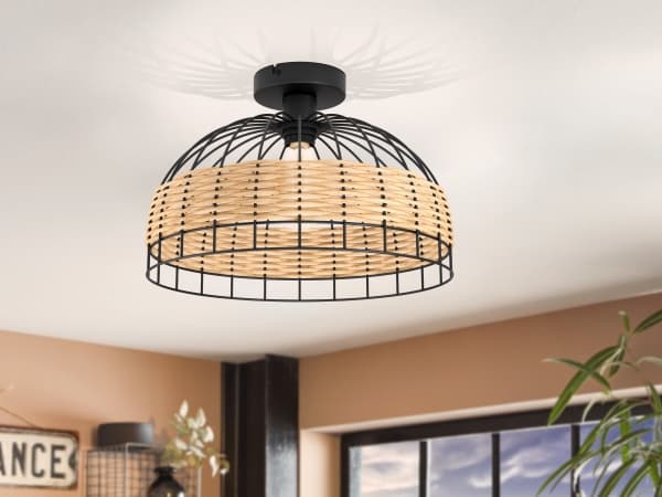 EGLO Anwick, LED, E27, IP20, Svart, Brun