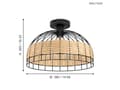 Miniatyrbild 5 av 5: EGLO Anwick, LED, E27, IP20, Svart, Brun