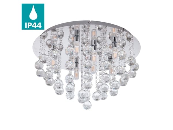 EGLO 97699, 8 ampuller, LED, G9, 360 lm, IP44, Kromfarget, Gjennomsiktig