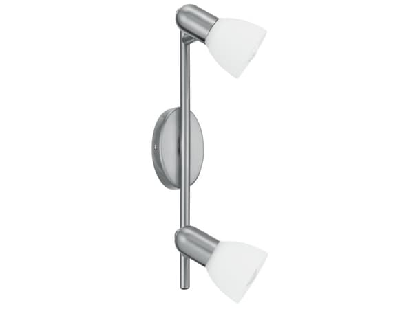 Eglo Palma - Lyskaster - 2 holdere - E14 - børstet stål, white screen