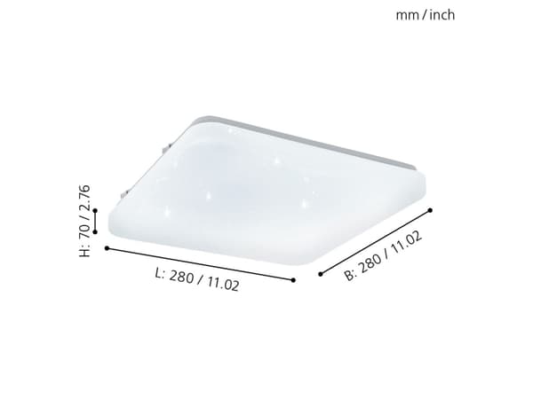 EGLO FRANIA-S, Overflatebehandlet, 3000 K, Hvit