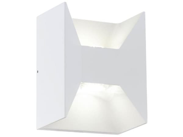 EGLO MORINO, Vegglys, Hvit, Aluminium, IP44, Inngang, Garage, Hage, Terrasse, 2 ampuller Hvit