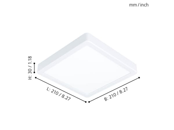 EGLO Fueva 5, LED, 4000 K, 2100 LM, IP20, Vit