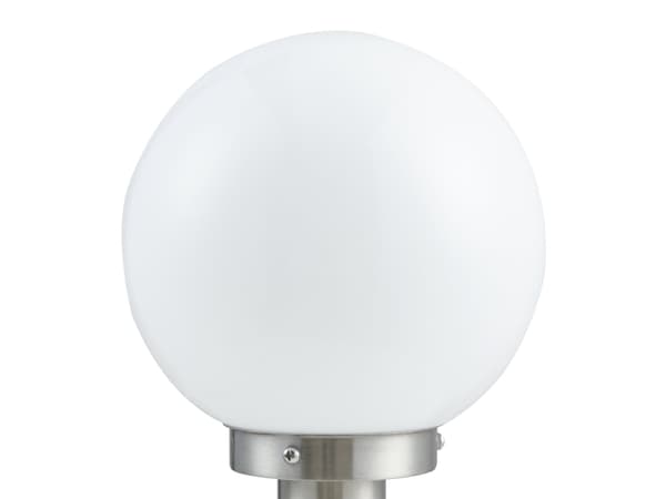 Eglo Nisia - Vegglampe - 1 sokkel - E27 - globus - rustfritt stål, hvit