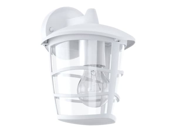 EGLO ALORIA, Seinävalaistus ulkotiloihin, Valkoinen, Alumiini, Muovi, IP44, Sisäänkäynti, Puutarha, Patio, E27
