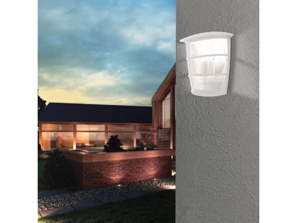 Eglo Aloria - Vegglampe - 1 sokkel - E27 - hvit, blank