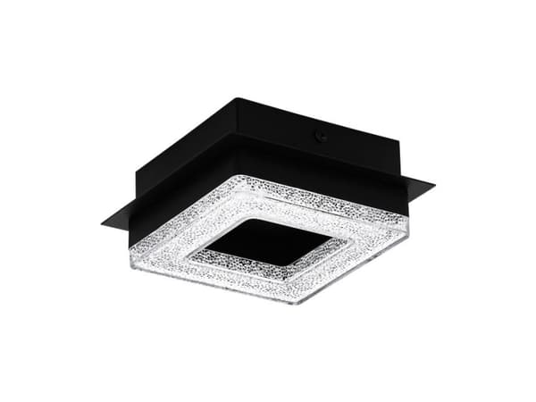 EGLO Fradelo 1, 1 ampuller, LED, 3000 K, 400 lm, IP20, Sort, Gjennomsiktig Sort, Gjennomsiktig