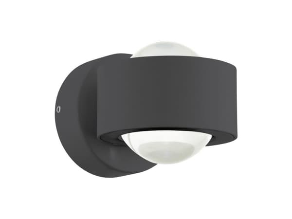 EGLO Treviolo, 2 lampor, 3000 K, IP44, Antracit, Transparent Antracit, Transparent