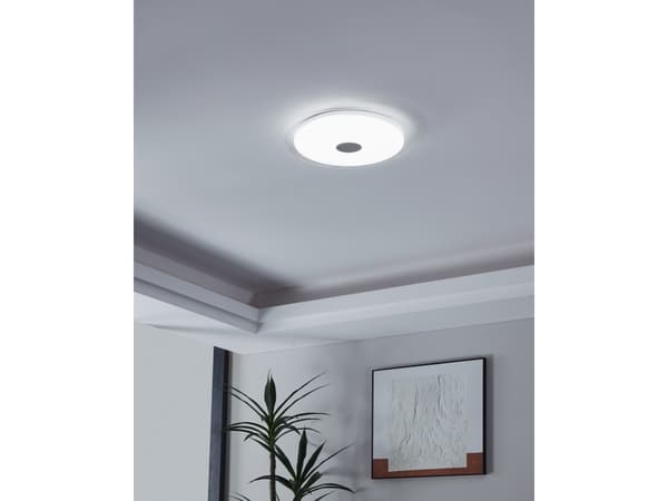 EGLO Lanciano 1, LED, IP20, Kromfarget, Gjennomsiktig, Hvit