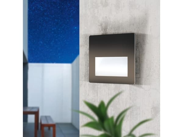 EGLO 99574 - Aracena, Innsunket spotlight, 1 ampuller, LED, 3,7 W, 4000 K, Sort, Hvit