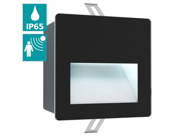 EGLO 99574 - Aracena, Innsunket spotlight, 1 ampuller, LED, 3,7 W, 4000 K, Sort, Hvit