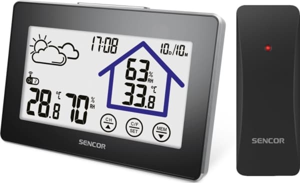 Sencor weather station. SWS 2999 weather station. Touchscreen LCD display