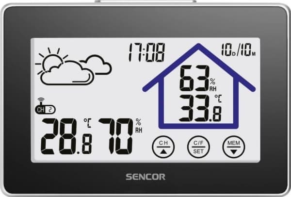 Sencor weather station. SWS 2999 weather station. Touchscreen LCD display