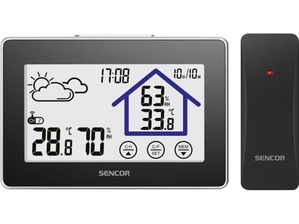 Sencor weather station. SWS 2999 weather station. Touchscreen LCD display