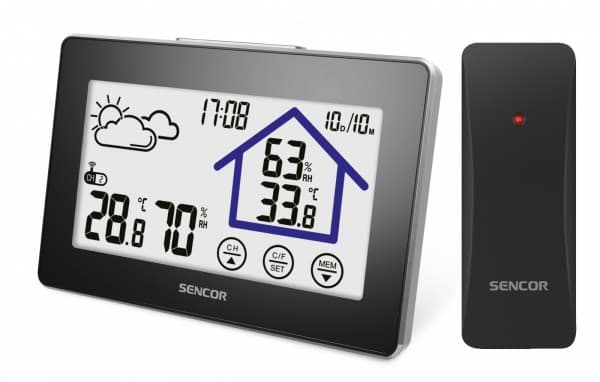 Sencor weather station. SWS 2999 weather station. Touchscreen LCD display
