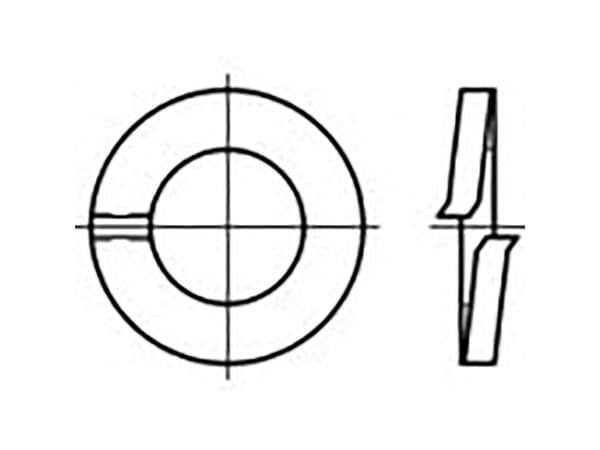 TOOLCRAFT TO-6854067 Jousialuslevyt Sisähalkaisija: 3,5 mm DIN 127 Jousiteräs sinkitty 1000 kpl