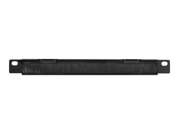 DIGITUS DN-10-ORG-1-2U-B - Cable management panel with brush - rackmontering - svart, RAL 9005 - 0.5U - 10"