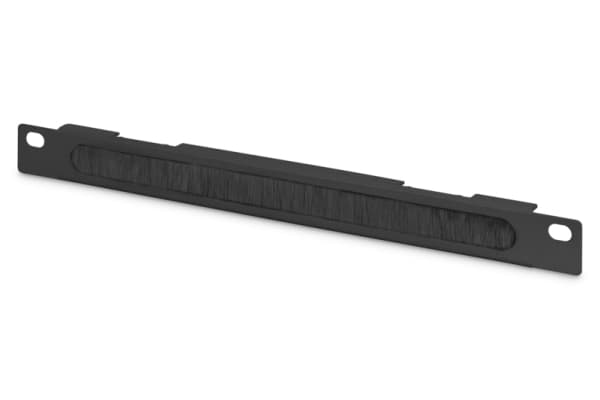 DIGITUS DN-10-ORG-1-2U-B - Cable management panel with brush - rackmontering - svart, RAL 9005 - 0.5U - 10"