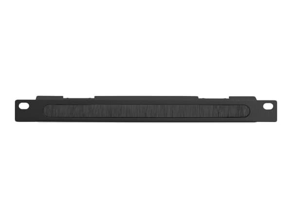 DIGITUS DN-10-ORG-1-2U-B - Cable management panel with brush - rackmontering - svart, RAL 9005 - 0.5U - 10"