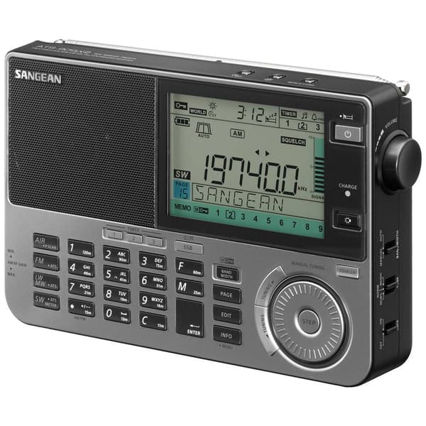 Världsmottagare Sangean ATS-909X2 FM, LF, AM Väckningsfunktion Svart