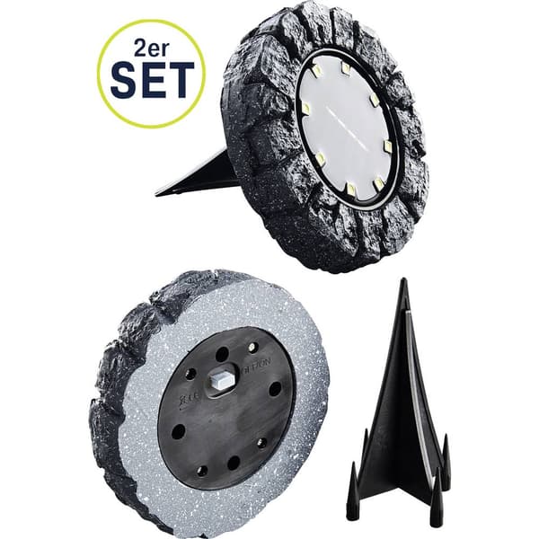 Heitronic 500581 Siena LED-Trädgårdsbelysning Set 2 st LED LED fast installerad Mörkgrå