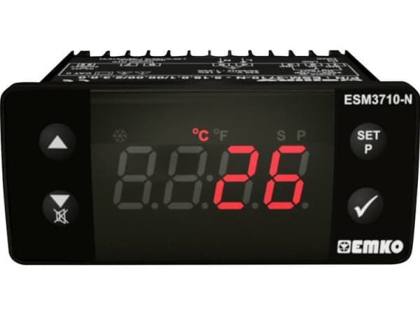 Emko ESM-3710-N.8.12.0.1/00.00/2.0.0.0.0 2-pisteohjaus Lämpötilansäädin PTC -50 - 130 °C Rele 16 A (L x S x K) 65 x 76 x 35 mm
