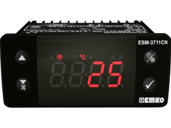 Emko ESM-3711-CN.8.18.0.1/00.00/1.0.0.0.0 2-punktsreglering Temperaturregulator NTC -50 till 100 °C Relä 16 A (L x B x H) 65 x 76 x 35 mm