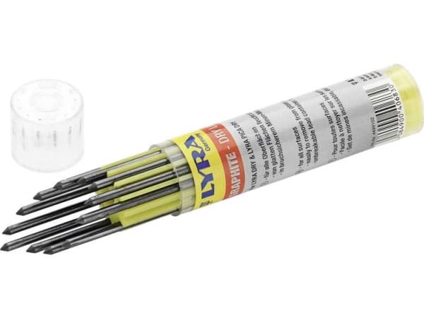 Dybhulspen refill sort Grafit 12stk Lyra Dry 10,5 cm