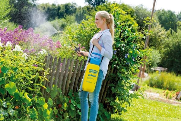 GLORIA Prima 5, Håndbasert sprøytepistol, 7 l, 5 l, Blå, Gult, Plast, Messing