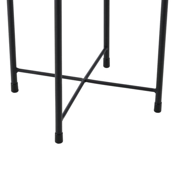 [en.casa] Växtställ Mol set 2-50x21x21cm-70x24x24cm-metall-svart-guld