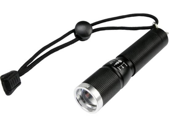 Yato YT-08571, Käsikokoinen taskulamppu, Musta, Alumiini, Painikkeet, IP64, LED
