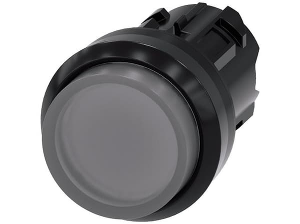 Siemens 3SU10010BB700AA0 3SU1001-0BB70-0AA0 Lystrykknap Frontring plastic, Rund Knap Sort, Klar 1 stk
