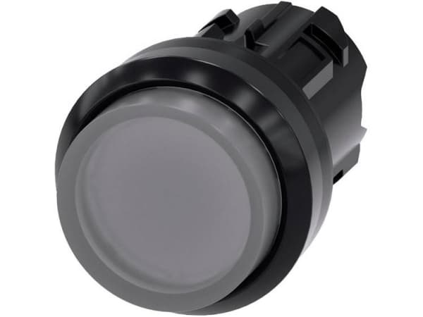Siemens 3SU10010BB700AA0 3SU1001-0BB70-0AA0 Lystrykknap Frontring plastic, Rund Knap Sort, Klar 1 stk