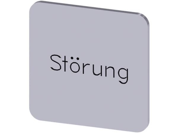 Siemens 3SU1900-0AF81-0AQ0 Betegnelsesskilt Kvadratisk (B x H) 22 mm x 22 mm Fejlmelding Sølv, Sort 10 stk