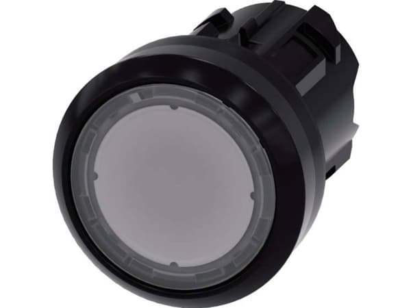 Siemens 3SU10010AD700AA0 3SU1001-0AD70-0AA0 Lysmelder Frontring plastic, Rund Knap Sort, Klar 1 stk