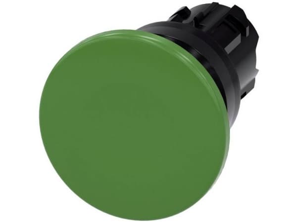 Siemens 3SU1000-1BD40-0AA0 Tryckknapp Frontring plastknapp Svart, grön 1 st