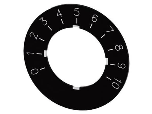 Siemens 3SU1900-0BG16-0SA0 Riktningsskylt Rund (Ø) 40 mm 0-10 Svart, vit 10 st