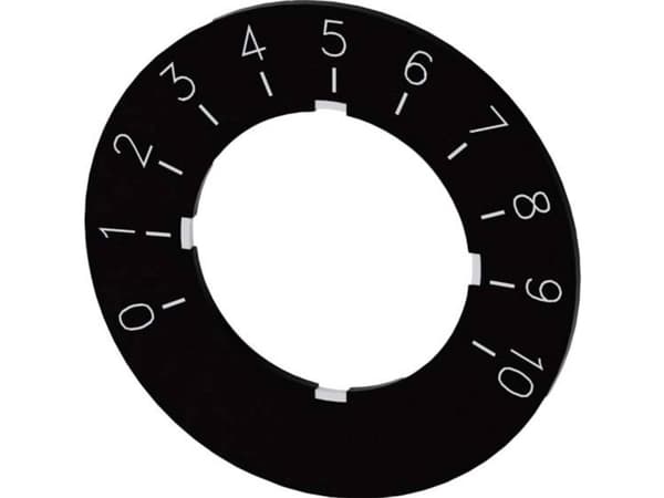 Siemens 3SU1900-0BG16-0SA0 Riktningsskylt Rund (Ø) 40 mm 0-10 Svart, vit 10 st