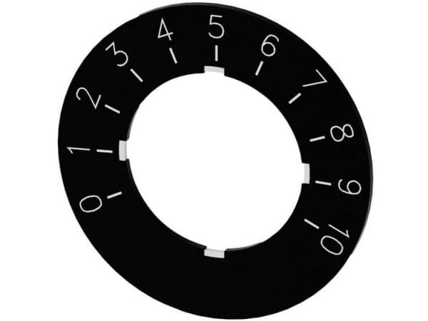 Siemens 3SU1900-0BG16-0SA0 Riktningsskylt Rund (Ø) 40 mm 0-10 Svart, vit 10 st