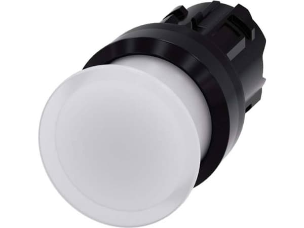 Siemens 3SU1001-1AD60-0AA0 Tryckknapp Frontring plast Knapp Svart, vit 1 st