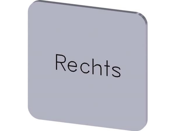 Siemens Betegnelsesskilt Kvadratisk (B x H) 22 mm x 22 mm Sølv, Sort 1 stk