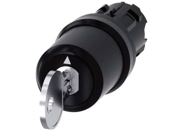 Siemens Siemens Siemens Indus.Sector Nyckelbrytare Frontring plast Nyckel Svart, Silver 1 x 90 ° 1 st