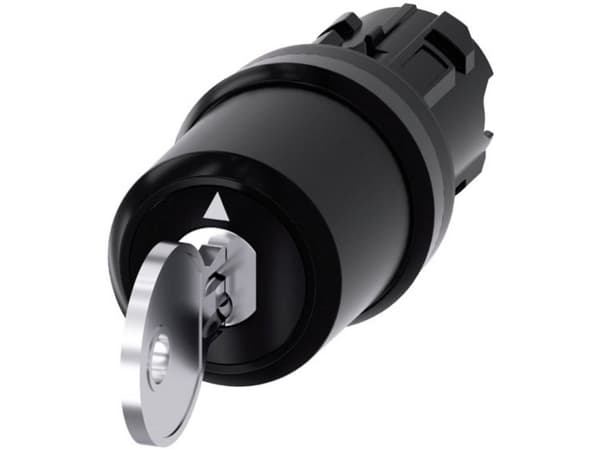 Siemens Siemens Siemens Indus.Sector Nyckelbrytare Frontring plast Nyckel Svart, Silver 1 x 90 ° 1 st