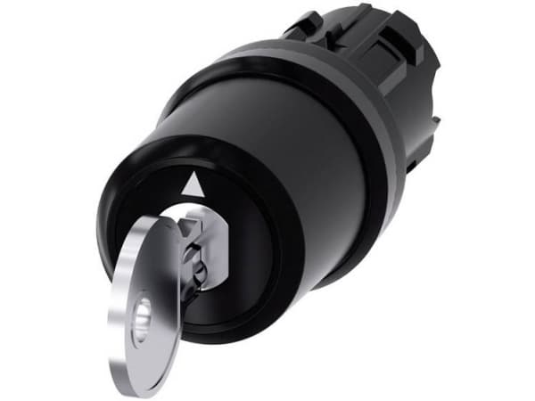 Siemens Siemens Siemens Indus.Sector Nyckelbrytare Frontring plast Nyckel Svart, Silver 1 x 90 ° 1 st