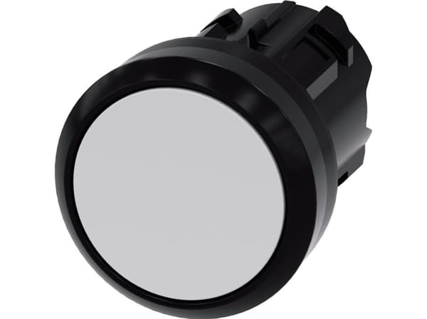 Siemens 3SU1000-0AA60-0AA0 Tryckknapp frontring plast, rund knapp svart, vit tryckutlösare 1 st