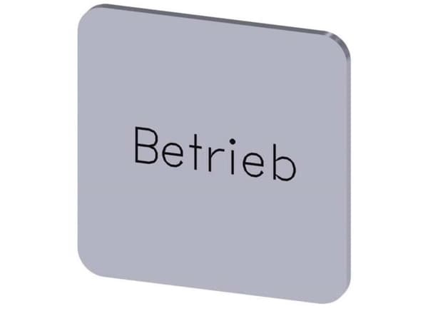 Siemens 3SU1900-0AF81-0AP0 Betegnelsesskilt Kvadratisk (B x H) 22 mm x 22 mm Erhverv Sølv, Sort 10 stk
