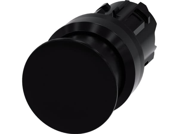 Siemens 3SU10001AD100AA0 3SU1000-1AD10-0AA0 Tryktast Frontring plastic Knap Sort 1 stk